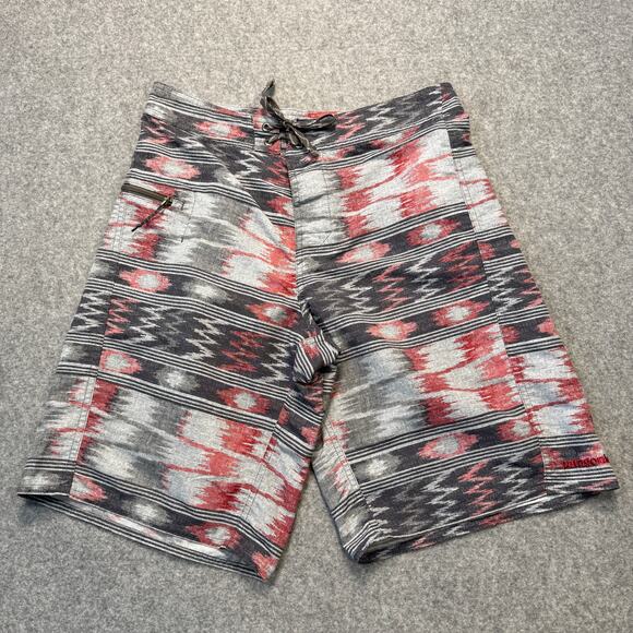 Men's Patagonia Black, Red, White Board Shorts Wavefarer Swim Trunks Size 30 - Picture 8 of 11